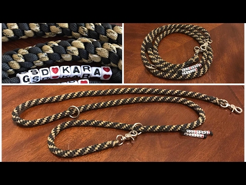 How to make a Paracord Dog Leash round shape video 7 in 1 DIY versatile durable solid strong lead