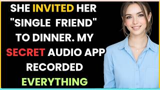 SHE INVITED HER "SINGLE  FRIEND" TO DINNER. MY SECRET AUDIO APP RECORDED EVERYTHING