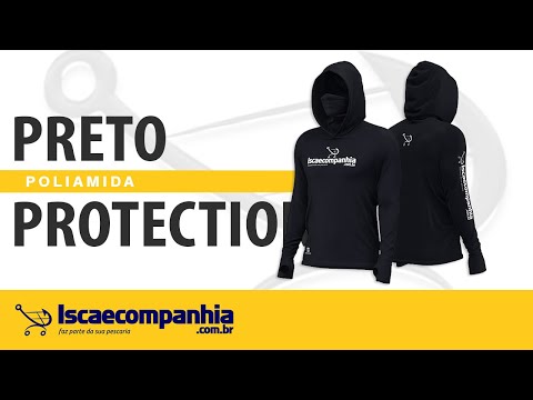 Vídeo Camiseta Poliamida X Protection 360 Mar Negro Preto - by Isca e Companhia