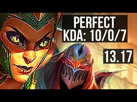 CASSIOPEIA vs ZED (MID) | 10/0/7, Legendary, 300+ games | KR Master | 13.17