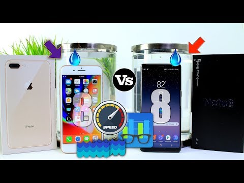 iPhone 8+ Vs Galaxy Note 8 Water & Performance TEST