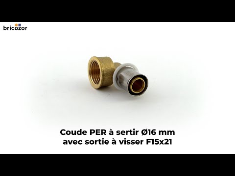 Coude PER à sertir avec sortie femelle à visser BRICOZOR