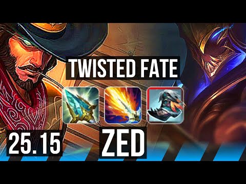 TWISTED FATE vs ZED (MID) | KR Master | 25.15