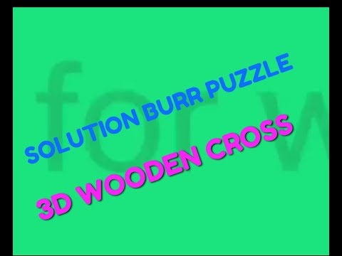 Solution-Burr Puzzle 3D wooden Cross