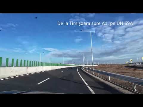 De la Timișoara spre A1, pe DN 69A