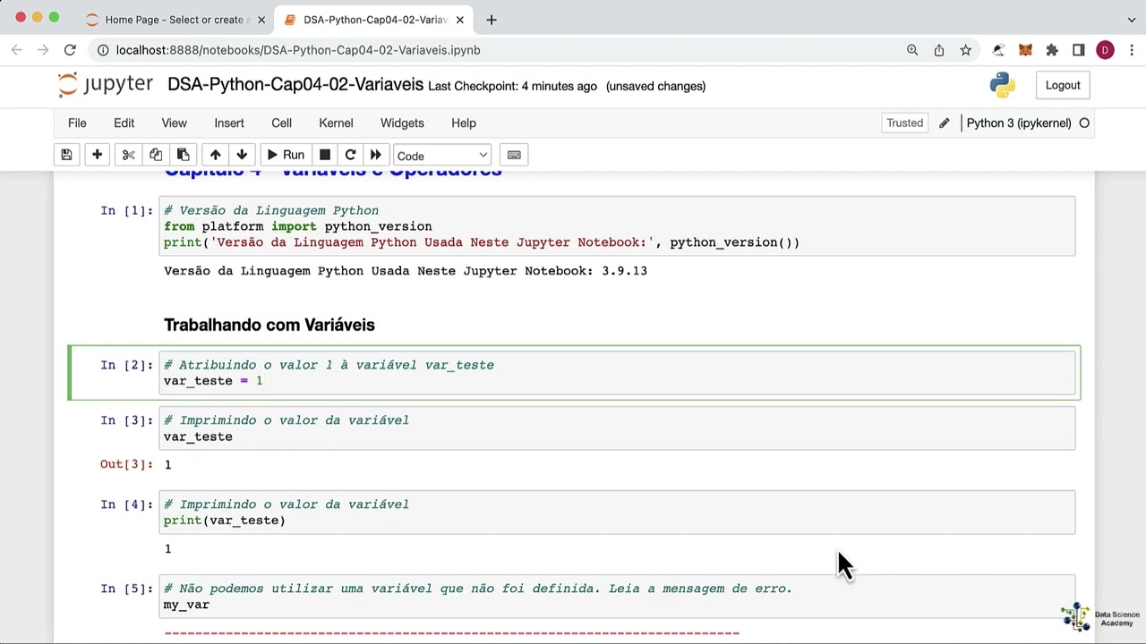 Variáveis e Operadores em Python - Parte 1/2