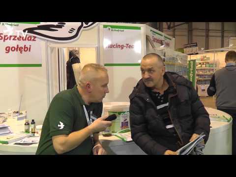 Adam Sehnke i hodowca z Ełku zadowolony z naszych produktów (Targi EXPOGołębie 2016)