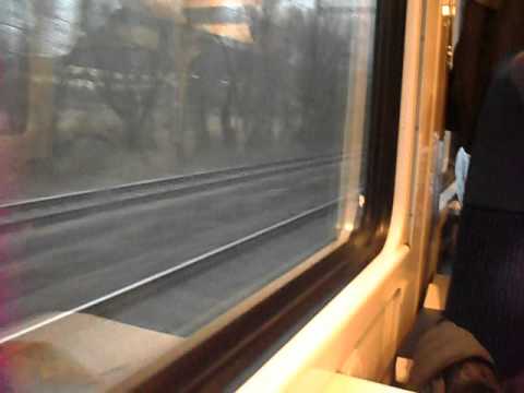 Jízda vlakem Os 6825 ve voze Bfhpvee - Trať 130, 8. 1. 2012