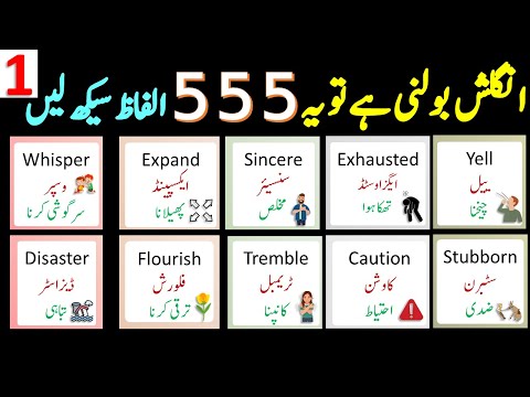 English Vocabulary Course | 555 English Vocabulary Words Course Explained Through Urdu | Day 1