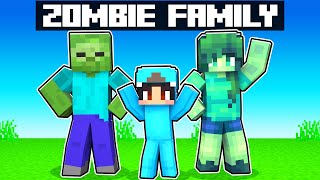 Adopted By A ZOMBIE FAMILY In Minecraft!