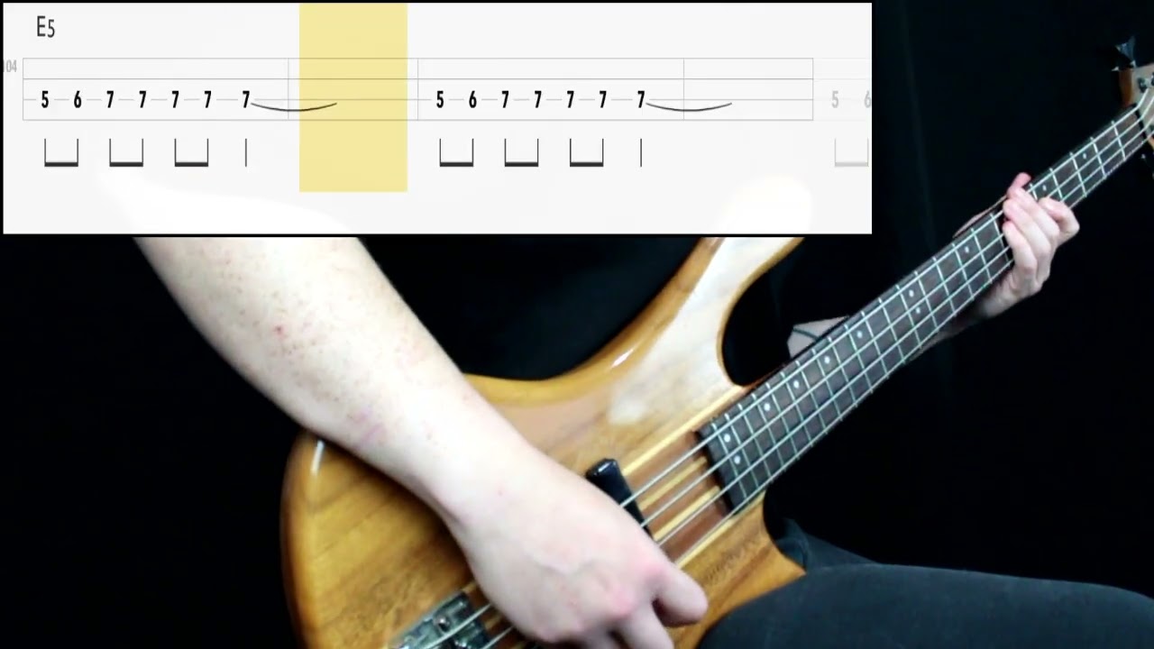 Alice Cooper - Halo Of Flies (Bass Only) (Play Along Tabs In Video)