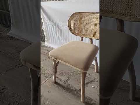 Wooden cane cafe dinning chair