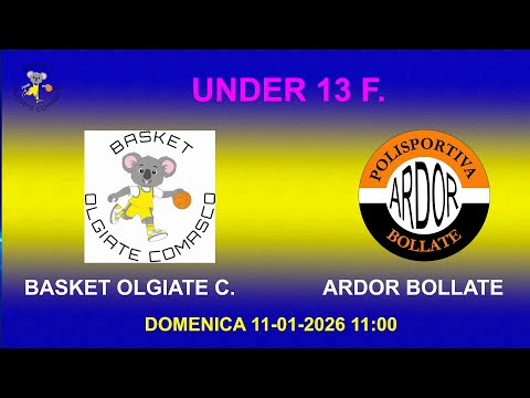 UNDER 13 FEMM   BASKET OLGIATE C. - ARDOR BOLLATE DOM 11-01-26 11:00