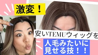【ウィッグカスタム】TemuやShein購入の激安ウィッグを高級人毛ウィッグみたいにする方法ご紹介😤