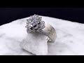 video - Elegant Lotus Carved Curls Engagement Ring