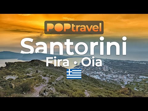 Caminhando de FIRA para OIA / Santorini (Grécia)🇬🇷- 4K 60fps (UHD)