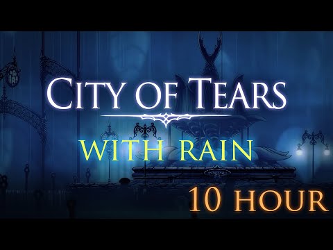 Hollow Knight Ambience 10+ hour City of Tears (outdoors, with rain)
