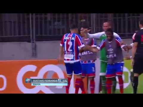 Gol de Gustavo Ferrareis Bahia x Atlético GO  Brasileirão 2017