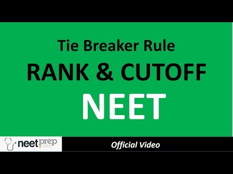 NEET 2025 cutoff tie-breaking process video