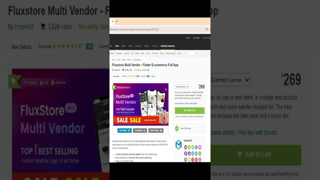 Fluxstore Multi Vendor - Flutter E-commerce Full App #codecanyon