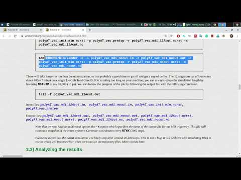 T3.3: Running Minimization and Molecular Dynamics (in vacuo)