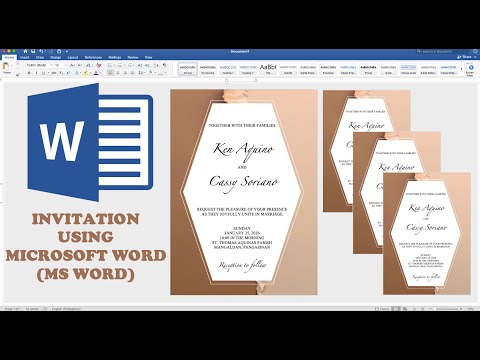 BROWN AND LIGHT BROWN | How to make WEDDING INVITATION in Microsoft Word | Cassy Soriano