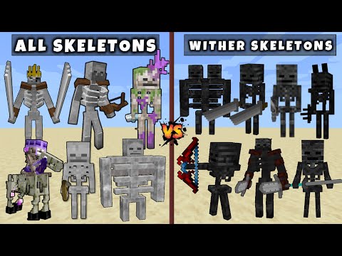 All Skeletons vs All Wither Skeletons – Mutant & Titan Skeleton vs Mutant & Titan Wither Skeleton