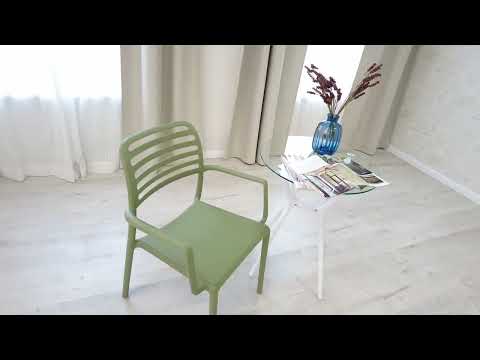 Кухонное кресло VALUTTO (mod.54) пластик, 58х57х86, Pale green (бледно-зеленый) арт.20125 в Артеме - видео 9
