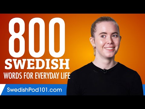 800 Swedish Words for Everyday Life - Basic Vocabulary #40