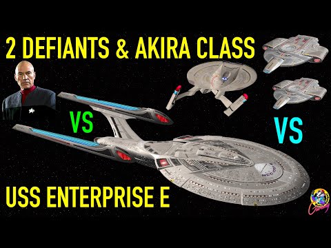 USS Enterprise E VS 2 Defiants & 1 Akira - Both Ways - Star Trek Starship Battles