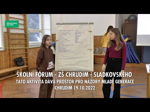 Školní fórum ZŠ Školní náměstí - Sladkovského - Chrudim 19.10.2022