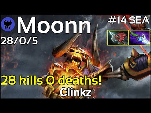 28 kills 0 deaths! Moonn [Mineski] plays Clinkz!!! Dota 2 7.20