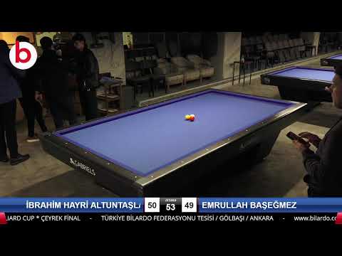 İBRAHİM HAYRİ ALTUNTAŞLAR & EMRULLAH BAŞEĞMEZ Bilardo Maçı - BURSA FBN BILLIARD CUP-ÇEYREK FİNAL