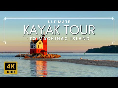 Peaceful Kayaking with Music for Relaxing | AMAZING Morning Kayak to Mackinac Island | SlowTV