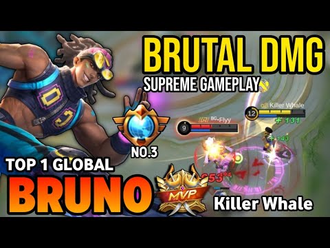 BRUNO BEST BUILD 2022 | TOP 1 GLOBAL BRUNO GAMEPLAY | MOBILE LEGENDS✓