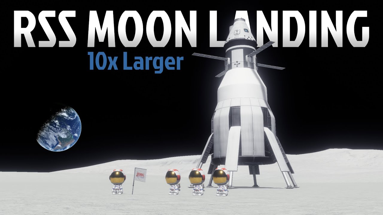 Landing on the MOON in Real Solar System | KSP (1k subs)
