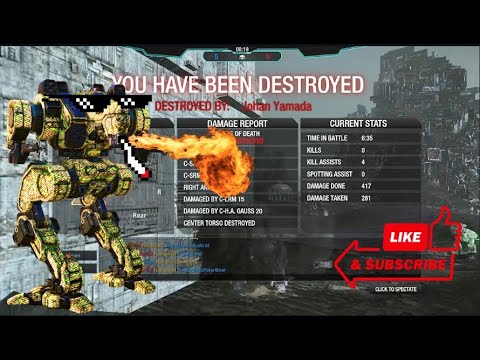 Mechwarrior Online: Viper SCALESHOT VPR-SCS(LGD) - 417 Damage at Grim Plexus; Completely Unskilled!