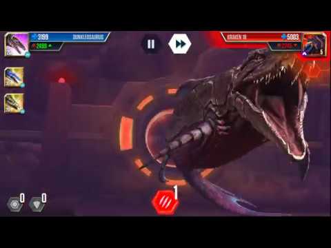 Battling the KRAKEN 18 BOSS!! -Jurassic World The Game