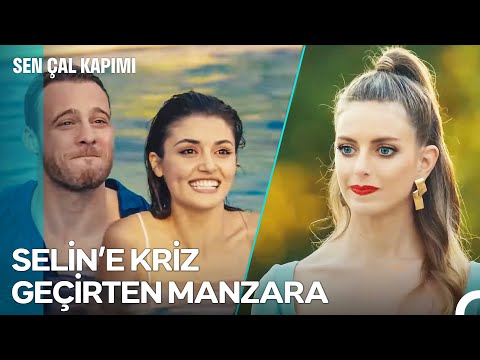 Eda ve Serkan'ı Havuzda Gören Selin Kıskançlığın Dozunu Abarttı - Sen Çal Kapımı