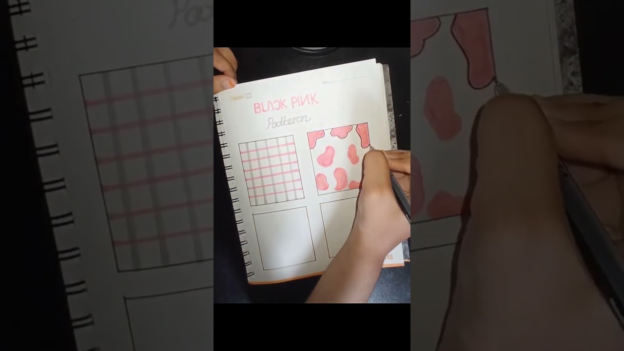 Blackpink pattern paper ideas🖤💖 #shorts