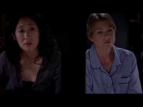 Meredith e Cristina: "Lasceresti anche me...metti una mano sotto la porta" 8x21 SUB ITA