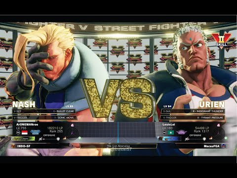 SFV CE - ArONEMANroe(Nash)[TEABAGGER] vs LouisLei (Urien) | Ranked Match