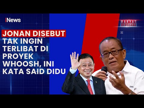 Said Didu Shares Jonan's Response to the Whoosh Project and Feasibility Issues