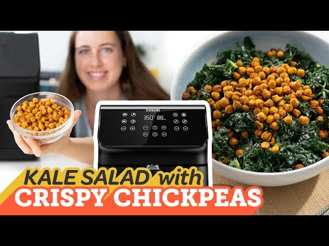 Air Fryer Crispy Chickpeas and Kale Salad | Cooking with Cosori