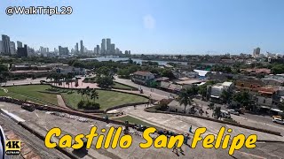 Castillo San Felipe de Barajas | Cartagena [4K] 🚶📹🎨🗺️❤️🌏 #walktripl29 #travel #colombia #tour #trip