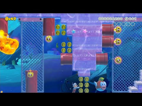 Super Mario Maker 2 - 4-4 Molten Waters by Shellybear - No Commentary