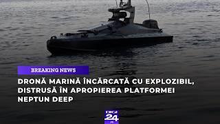 Dronă marină încărcată cu explozibil, distrusă de un F-16 românesc în apropierea Neptun Deep