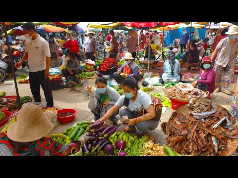 Food On Street For Sales In Phnom Penh  - Street Market Food Near Boeng Trabaek On Sunday Part 2