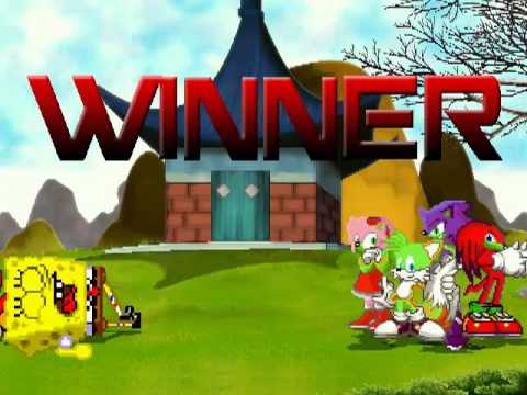 TheMattalocalypse Random Mugen Battle - 120 - Apoc Neo Sonic & Evil Ken VS. SpongeBob & Blossom