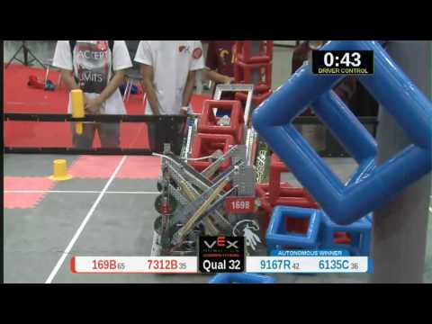 2015 VRC Tech Q32 - 169B 7312B vs 9167R 6135C - 39 to 67 - VEX Worlds 2015 - Technology Division